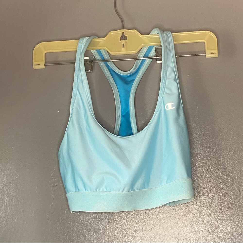 Champion baby blue sports bra